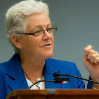 Vice President Dan Quayle speaks during a visit aboard the nuclear-powered  aircraft carrier USS DWIGHT D. EISENHOWER (CVN 69)