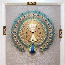 Use new environmentally friendly materials, healthy and harmless. Dudu Peacock Wall Clock Living Room European Clocks And Clocks Creative Clock Home Decoration Wall Clock Wall Mute Electronic Clock Quartz Clock Colorlarge Buy Online In Bahamas At Bahamas Desertcart Com Productid 111377972
