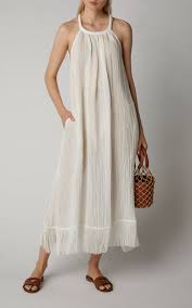 Knotted Metallic Lame Gown By Ralph Lauren Moda Operandi White Cotton Summer Dress Summer Linen Dresses Fashion