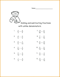 Adding Fractions Worksheets How To Subtract Unlike Denominators Math Grade Adding S Subtracting Fractions Adding And Subtracting Fractions Fractions Worksheets