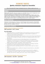 The quality assurance inspector/auditor works independently and as a team member with other departments, including production, engineering, technical service, logistics. Quality Assurance Inspector Resume Samples Qwikresume