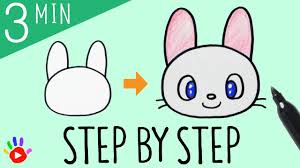 See more ideas about bunny drawing, bunny, bunny art. How To Draw A Cute Bunny Rabbit Face Step By Step Drawing Tutorial For Kids Easy Slow Okidokids Youtube