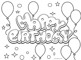 The printable birthday coloring pages are also a great coloring activity for the birthday party guests as a craft or to put in the birthday loot bags, or both. Free Printable Happy Birthday Coloring Pages For Kids