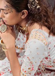 Georgette White Dori Work Designer Lehenga Choli buy online -