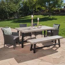 Maybe you would like to learn more about one of these? Linden 6pc Acacia Wood Wicker Patio Dining Set Gray Christopher Knight Home Target