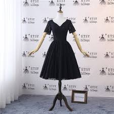 Bridesmaid Dress Short Knee Length Black Lace Girls Graduation Etsy Short Bridesmaid Dresses Sequin Prom Dresses Long Dresses