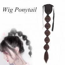 If you try out any of the fishtail braids, let me know how. Cute Diy Party Girls Lantern Bubble Fake Hair Fishtail Braids Wig Ponytail Long Hair Buy At A Low Prices On Joom E Commerce Platform