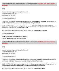 Verification of employment letter template and guide. Employment Verification Letter Sample Letters Examples