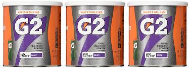 Don't ruin your diet with empty calories from sugary drinks. Buy Gatorade Thirst Quencher Powder G2 Low Calorie Grape 19 4 Ounce 3 Count Online In Germany B01h74nm3s