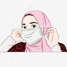 2019 gambar kartun muslimah terbaru kualitas hd. Illustration Of Hijab Woman Wearing A Mask In New Normal Life Style In Hand Drawn Illustration Woman Hijab Png Transparent Clipart Image And Psd File For Free Download