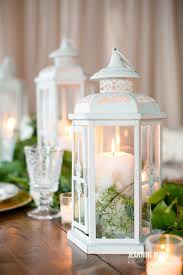 Short White Lantern With Candle Decoration Lantern Centerpiece Wedding Wedding Lanterns White Lanterns