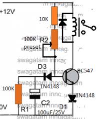 One Transistor Relay Delay On Timer Circuit Circuit Projects Electronic Circuit Projects Electronics Circuit