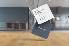 Square, rounded rectangle, cutout, letterpressed, painted edge, standard, premium etc. Square Business Card Mockup By Graphiccrew Thehungryjpeg Com