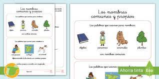 Ficha De Actividad Los Nombres Comunes Y Propios