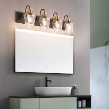 15% coupon applied at checkout save 15% with coupon. Buy Presde Bathroom Vanity Lighting Fixtures Over Mirror Modern Glass Shade Bronze Brushed Black 4 Lights Online In Vietnam B082w4dkf7