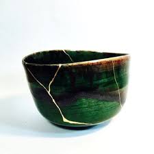 Dating back to the 1400s, it was thought to be the invention of japanese shōgun ashikaga yoshimasa, who charged his craftsmen with finding a more thoughtful, aesthetically pleasing way of fixing a broken tea bowl, rather than the traditional method of using ugly metal staples. Kintsugi Bowl The Beautiful Art Of Fixing Pottery With Gold Pieces Are Considered More Beautiful For Having Been Broken Kintsugi Art Kintsugi Pottery