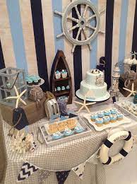 We Heart Parties Party Information Eli S 1st Birthday Nautical Baby Shower Boy Baby Boy Shower Beach Baby Showers