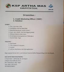 Bagaimana kecocokanmu dengan jurusan ini, prospek kerjanya, serta cerita dari para mahasiswa dan alumni. Lowongan Kerja Ksp Artha Mas Tegal Marketing Surat Pria