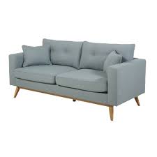 Canape Style Scandinave 3 Places Bleu Glacier Maisons Du Monde Scandinavian Style Canape Gris Canape