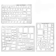 Timely 1/8 scale furniture template. Sooez Architectural Templates House Plan Template Interior Design Template Furniture Template Drawing Template Kit Drafting Tools And Supplies Template Architecture Kit 1 4 Scale Buy Online In Bahamas At Bahamas Desertcart Com Productid