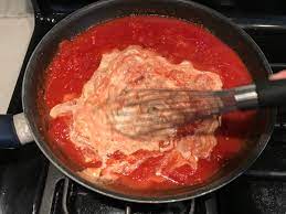 The tomato cream sauce, or sauce tomate à la crème, is rich and luxurious. Luscious Tomato Cream Sauce Pasta Talking Meals