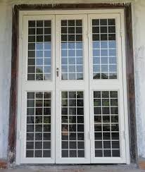 I like to see out my french door windows so covering them with a sheer or the door curtain panels that gather in the center will never work for me. Off White French Doors Size Dimension 3x7 Feet Rs 400 Square Feet Id 19914168773