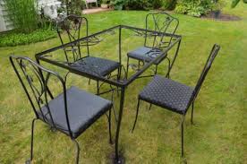 Salterini Wrought Iron Patio Set Table 4 Chairs Grape Vine Reduced Must Sell Wrought Iron Patio Set Patio Set Vintage Patio