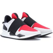 Black And Red Designer Sneakers Givenchy Runner Elastic Leather Sneakers 790 Liked On Polyvore Featuring Shoes Sneakers Mult Leather Sneakers White Leather Sneakers Red And Black Shoes
