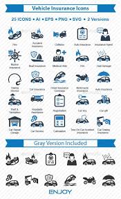 Vehicle Insurance Icons Car Insurance Insurance Registration Car