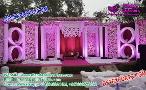 Australian Style Backstage Panels Decoration Mandapexporters This Set Has Six Backstage Pan Wedding Stage Backdrop Wedding Stage Design Wedding Bar Decor