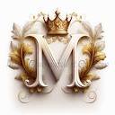 Digital Download Letter M Crown on Whitish Background Alphabet ...