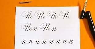 Luego soltar la tecla alt y. Caligrafia Copperplate Como Escribir La Letra N Aracelyasmine Repujado En Aluminio Y Caligrafia