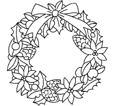 Hang wreaths (using ribbon or a floral wreath hang. Wreath Of Christmas Flowers Coloring Page Coloringcrew Com
