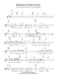 Strawberry Fields Forever Sheet Music The Beatles Lead Sheet Fake Book Sheet Music Strawberry Fields Forever Lead Sheet