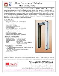 Are the only company in eastern india to manufacture them also a provider. Door Frame Metal Detector Model Robo Iii Ms Metal Detector Manufactured Goods