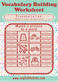 Esl Worksheets For Transportation Topic Foreign Language Teaching Transportation Worksheet Words