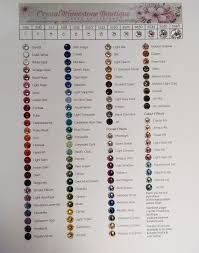 Swarovski Rhinestones Color Chart Jewelry Pinterest