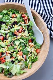 Southwest Salad With Cilantro Honey Lime Dressing A Bountiful Kitchen