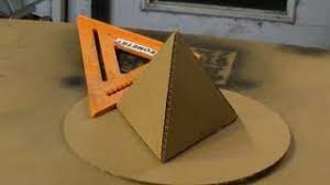 Copy this template of a triangular pyramid on to paper, cardboard or paperboard. Cardboard Tetrahedron Pyramid Perfect Circle Solar How To Make A Pyramid Out Of Cardboard Youtube
