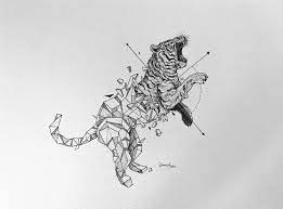 Set of geometric animals isolated on white background vintage design element. Kerby Rosanes Illustrator Portfolio Geometric Beasts