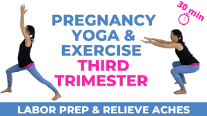 In the third trimester, the work of yoga is to make space in your body for your baby. Pregnancy Exercise Third Trimester Youtube