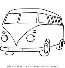 Free Minivan Clipart Cartoon Google Search Van Drawing Hippie Bus Coloring Pages