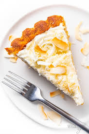 Our pie crust recipe uses a combination of low carb flours: Sugar Free Keto Coconut Cream Pie Recipe Wholesome Yum