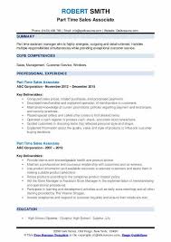 Part Time Sales Associate Resume Samples Qwikresume