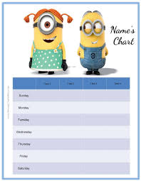 Free Behavior Charts With The Minions Add Your Own Photo