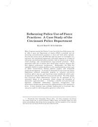 Pdf Reforming Police Use Of Force Practices A Case Study