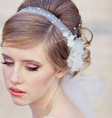 Wedding Veil Tie Headband Of Net And Vintage Flowers Wedding Etsy Flower Hair Accessories Wedding Hair Accessories Veil Bridal Hair Veil