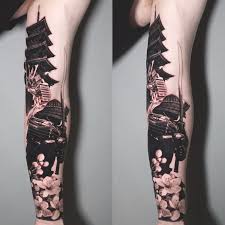Black And Grey Realism Leg Sleeve Tattoo Japanese Samurai Sleeve Sleeve Tattoos For Women Sleeve Tattoos Dragon Sleeve Tattoos