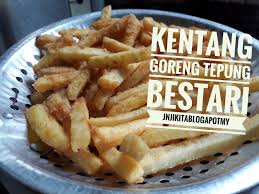 Ayam goreng tepung saus lada hitam sudah selesai dibuat. Kentang Goreng Tepung Bestari Janji Kita