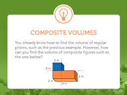 To find the volume of the entire shape you find the volume of each individual shape and add them together. Nearpod